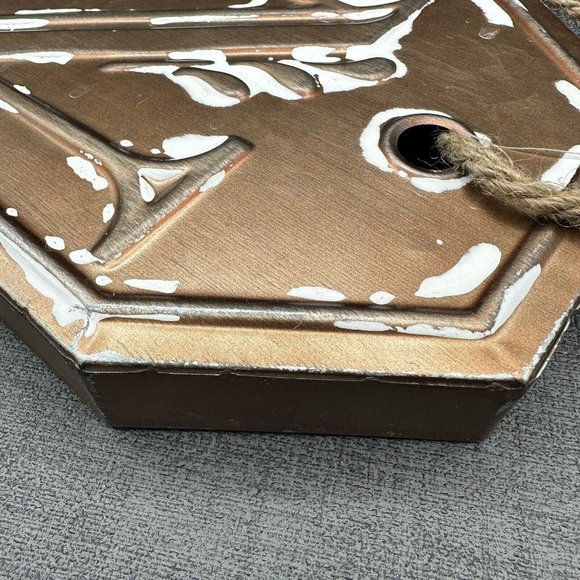 Ashland Rustic Letter "N" Monogram Initial Letter 12” Hanging Metal Wall Decor - Picture 9 of 10